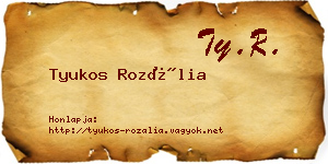 Tyukos Rozália névjegykártya