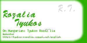 rozalia tyukos business card